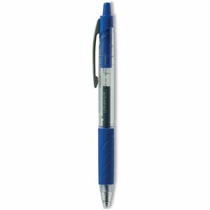 Universal+Comfort+Grip+Gel+Pen+-+0.7+mm+Medium+Conical+Pen+Point+-+Retractable+-+Blue+Ink+-+Water+Based+-+Clear%2C+Blue+Barrel+-+36+%2F+Pack