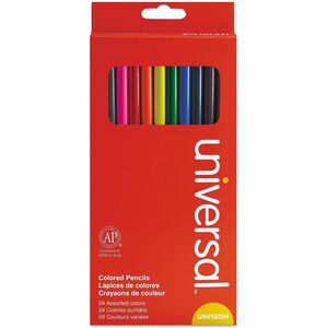 Universal+Colored+Pencil+-+3+mm+Assorted+Lead+-+Assorted+Wood+Barrel+-+24+%2F+Pack