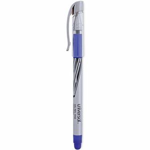 Universal+Gel+Pen%2C+Stick%2C+Medium+0.7+mm%2C+Blue+Ink%2C+Silver%2FBlue+Barrel%2C+Dozen+-+0.7+mm+Medium+Conical+Pen+Point+-+Blue+Ink+-+Water+Based+-+Silver%2C+Blue+Barrel+-+1+Dozen