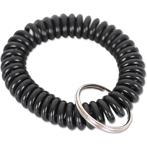 Universal+Key+Ring+-+2.4%26quot%3B+Height+x+2.4%26quot%3B+Width+x+0.4%26quot%3B+Depth+-+Plastic+-+Black+-+Sturdy%2C+Flexible%2C+Expandable+-+6+%2F+Pack