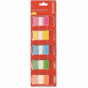 Universal+Flag+-+250+-+1%26quot%3B+Flag%2FNote+Width+x+1+3%2F4%26quot%3B+Flag%2FNote+Length+-+Rectangle+-+Blue%2C+Green%2C+Orange%2C+Pink%2C+Yellow+-+Removable%2C+Self-stick%2C+Pop-up%2C+Repositionable+-+Dispenser+Included+-+250+%2F+Pack