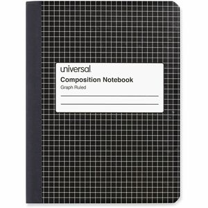 Universal+Quadrille%2FGraph+Notebook+-+1+Subject%28s%29+-+100+Sheets+-+Sewn+-+Quad+Ruled+Front+Ruling+-+38+lb+Basis+Weight+-+9.75%26quot%3B+Height+x+7.5%26quot%3B+Width+-+White+Paper+-+Black+Marble+Paper+Cover