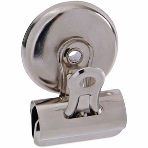 Universal+Bulldog+Magnetic+Clips%2C+Small%2C+Nickel%2C+18%2FPack+-+Small+-+1.2%26quot%3B+Width+-+0.25%26quot%3B+Size+Capacity+-+Nickel+-+Nickel+Plated+Steel+-+18+%2F+Pack
