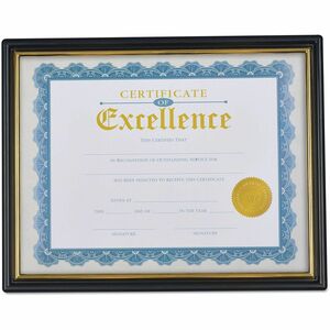 Universal+Document+Frame+-+Holds+8.50%26quot%3B+x+10%26quot%3B+Insert+-+Rectangle+-+Horizontal%2C+Vertical+-+Dust+Resistant%2C+Die-cut+-+Plastic+-+Black%2C+Gold+-+3+%2F+Pack