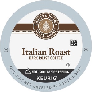 Barista Prima K-Cup Italian Roast Coffee - Compatible with Keurig Brewer - French/Dark - 24 / Box