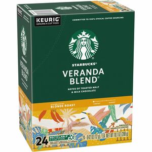 Starbucks K-Cup Veranda Blend Coffee - Compatible with Drip-coffee Brewer - Blonde - 24 / Box