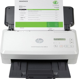 HP Scanjet Enterprise Flow 5000 S5 Sheetfed Scanner - 600 dpi Optical - 48-bit Grayscale - 65 ppm (Mono) - 65 ppm (Color) - Duplex Scanning - USB - Ethernet