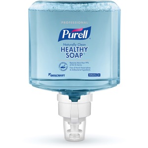 SKILCRAFT%C2%AE+PURELL+Naturally+Clean+Healthy+Soap+-+1.27+quart+-+Kill+Germs%2C+Dirt+Remover+-+Hand+-+Blue+-+Fragrance-free%2C+Dye-free%2C+Antibacterial-free%2C+Preservative-free%2C+Paraben-free%2C+Phthalate-free+-+2+%2F+Box
