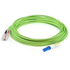 AddOn 7m CS to SC Lime Green OM5 Duplex OFNR (Riser-Rated) Fiber Patch Cable
