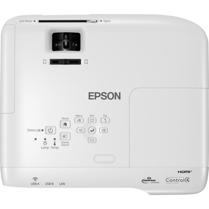 Epson PowerLite 118 LCD Projector - 4:3 - 1024 x 768 - Front, Ceiling, Rear - 8000 Hour Normal Mode - 17000 Hour Economy Mode - XGA - 16,000:1 - 3800 lm - HDMI - USB