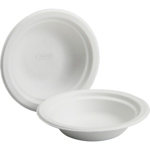 SKILCRAFT%C2%AE+Round+Paper+Bowl+-+Serving+-+Disposable+-+Microwave+Safe+-+Natural+-+1000+%2F+Carton