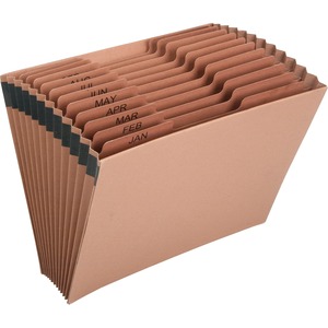 SKILCRAFT%C2%AE+Letter+Recycled+Organizer+Folder+-+8+1%2F2%26quot%3B+x+11%26quot%3B+-+12+Pocket%28s%29+-+Brown+-+30%25+Recycled+-+1+Each