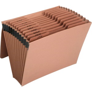 SKILCRAFT%C2%AE+Letter+Recycled+Organizer+Folder+-+8+1%2F2%26quot%3B+x+11%26quot%3B+-+12+Pocket%28s%29+-+Brown+-+30%25+Recycled+-+1+Each