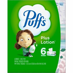 Puffs+Plus+Lotion+Facial+Tissue+-+2+Ply+-+8.20%26quot%3B+x+8.40%26quot%3B+-+White+-+24+%2F+Carton