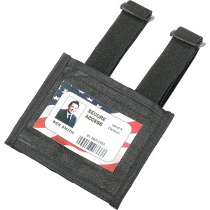 SKILCRAFT%C2%AE+Armband+ID+Badge+Holder+-+Support+3.75%26quot%3B+x+2.63%26quot%3B+Media+-+Vertical+-+Plastic%2C+Vinyl+-+Black%2C+Clear+-+1+Each+-+TAA+Compliant