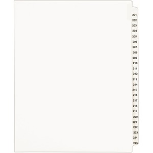 Avery® Standard Collated Legal Dividers - 1 x Divider(s) - Side Tab(s) - 201-225 - 25 Tab(s)/Set - 8.5