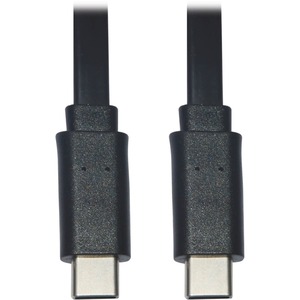 Tripp Lite by Eaton USB C to USB C Cable Flat USB 2.0 M/M Thunderbolt 3 Black 6ft