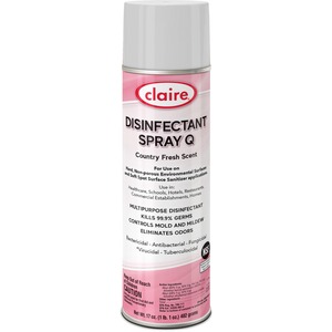 Claire+Multipurpose+Disinfectant+Spray+-+Ready-To-Use+-+17+fl+oz+%280.5+quart%29+-+Country+Fresh+Scent+-+12+%2F+Carton+-+Antibacterial%2C+Non-porous+-+Pink