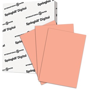 Springhill+Multipurpose+Cardstock+-+Salmon+-+92+Brightness+-+Letter+-+8+1%2F2%26quot%3B+x+11%26quot%3B+-+110+lb+Basis+Weight+-+Smooth+-+250+%2F+Pack+-+Salmon