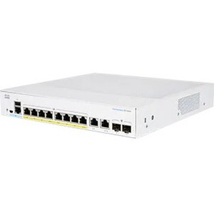 Cisco 350 CBS350-8FP-E-2G Ethernet Switch - 10 Ports - Manageable - 2 Layer Supported - Modular - 2 SFP Slots - 147.48 W Power Consumption - 120 W PoE Budget - Optical Fiber, Twisted Pair - PoE Ports - Rack-mountable - Lifetime Limited Warranty