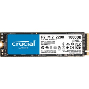Crucial P2 1 TB Solid State Drive - Internal - PCI Express NVMe - Desktop PC Device Suppor