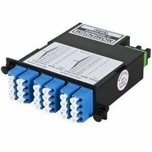 Ortronics 24-Fiber OS2 M4 Cassette With 24 LC Quad Adapters to 2 MPO M- Tier 1