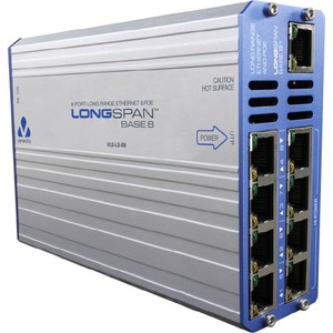 Veracity 8-Port Hi-POE Extender LONGSPAN Base 8 - 8 x Network (RJ-45) - 2690.29 ft Extended Range