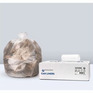 Inteplast+Trash+Bag+-+16+gal+Capacity+-+24%26quot%3B+Width+x+8+mil+%28203+Micron%29+Thickness+-+High+Density+-+Tie+Closure+-+Natural%2C+Brown+-+Virgin+Resin+-+Industrial+-+1+Pack
