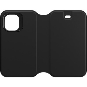 OtterBox Strada Series Via Carrying Case (Folio) Apple iPhone 12 mini Smartphone - Black Night - Fingerprint Resistant, Scuff Resistant, Scratch Resistant, Drop Resistant - Polyurethane, Polycarbonate, Synthetic Body