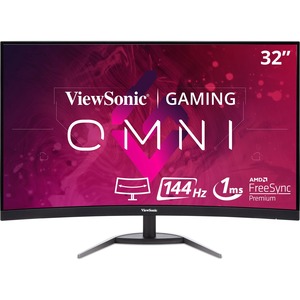 ViewSonic OMNI VX3268-2KPC-MHD 32 Inch Curved 1440p 1ms 144Hz Gaming Monitor with FreeSync Premium, Eye Care, HDMI and DisplayPort