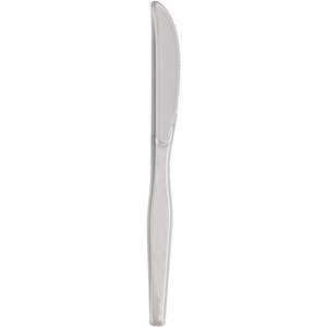 Dixie Heavyweight Plastic Cutlery - 1000/Carton - Knife - 1 x Knife - Breakroom - Disposable - Plastic, Polystyrene - Clear