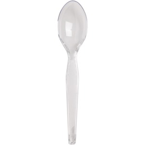 Dixie Heavyweight Plastic Cutlery - 1000/Carton - Teaspoon - 1 x Teaspoon - Breakroom - Disposable - Plastic, Polystyrene - Clear