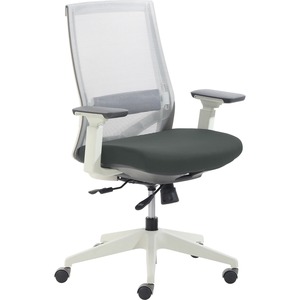 StyleWorks London Midback Task Chair - Dark Gray Fabric Seat - Mid Back - 5-star Base - Multicolor - Armrest - 1 Each