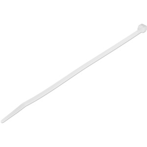 StarTech.com 8"(20cm) Cable Ties, 2-1/8"(55mm) Dia, 50lb(22kg) Tensile Strength, Nylon Self Locking Zip Ties, UL Listed, 1000 Pack, White - Cable ties for 2.16"/55 mm bundle diameter - Large nylon/plastic zip wraps for electrical/network cable/Tool-less/Industrial strength up to 50 lbs (22.7 kg) - 94V-2 Flame Rating/UL/TAA/1000 Pack White