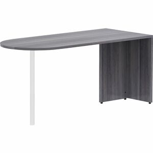 Lorell+Essentials+Series+Peninsula+Desk+Box+1+of+2+-+66%26quot%3B+x+30%26quot%3B29.5%26quot%3B+Desk%2C+1%26quot%3B+Top+-+Finish%3A+Weathered+Charcoal+Laminate