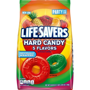 Life Savers Hard Candy - Cherry, Raspberry, Watermelon, Orange, Pineapple - Individually Wrapped - 3.12 lb - 1 Each
