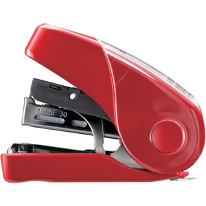 MAX+Flat+Clinch+Mini+Stapler+-+25+Sheets+Capacity+-+1+Each+-+Red