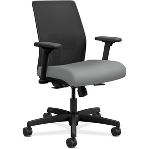 HON Ignition 2.0 Chair - Frost Fabric Seat - Black Mesh Back - Black Frame - Frost