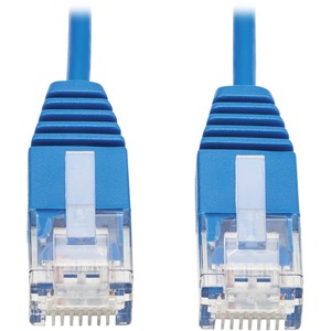 Tripp Lite N200-UR03-BL Cat6 Ultra-Slim Ethernet Cable (RJ45 M/M), Blue, 3 ft. - 3 ft Category 6 Network Cable for Network Device, Server, Switch, Router, Printer, Computer, Photocopier, Modem, Rack Equipment, Workstation, Patch Panel, ... - First End: 1 x RJ-45 Network - Male - Second End: 1 x RJ-45 Network - Male - 1 Gbit/s - Gold Plated Connector - 32 AWG - Blue
