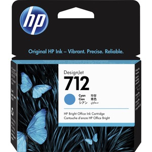 HP 712 Original Inkjet Ink Cartridge - Cyan - 1 Each - Inkjet - 1 Each