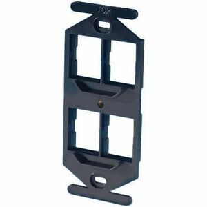 Ortronics TracJack 106-Type Frame, Four-Port, Black