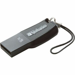 Verbatim 32GB Ergo USB Flash Drive - Black - 32 GB - USB 2.0 - Black - Lifetime Warranty