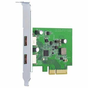 QNAP QXP-10G2U3A USB Adapter - PCI Express 2.0 x2 - Plug-in Card - 2 USB Port(s) - UASP Su