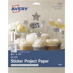 Avery® Inkjet Copy & Multipurpose Paper - Silver - Letter - 8 1/2