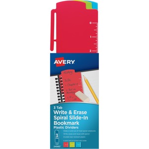 Avery® Tab Divider - 3 x Divider(s) - Write-on Tab(s) - 3 - 3 Tab(s)/Set - 3