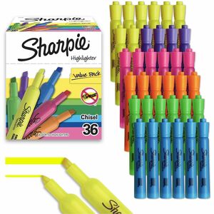 Sharpie+Tank+Highlighters+-+Chisel+Marker+Point+-+Multicolor+Ink+-+36+%2F+Box