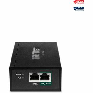 TRENDnet Gigabit PoE++ Injector, Convert A Non-PoE Port to A PoE++ Gigabit Port, PoE (15.4W), PoE+ (30W), Or PoE++ (95W), Up to 100m (328 ft), Integrated Power Supply, Black, TPE-119GI