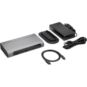 Kensington SD5600T Docking Station - for Notebook/Monitor - 100 W - USB Type C - USB Type-C - Network (RJ-45) - HDMI - DisplayPort - Black, Silver - Thunderbolt - Wired