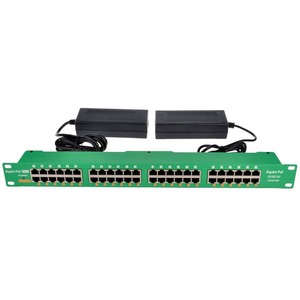 VisionTek PoE Injector - 24 Port Active with two 56 volt 120 watt power supplies