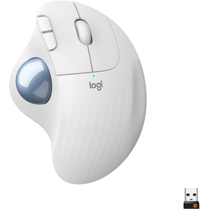 Logitech ERGO M575 Wireless Trackball - Optical - Bluetooth - 2.40 GHz - Off White - USB - 2000 dpi - Scroll Wheel - 5 Button(s)